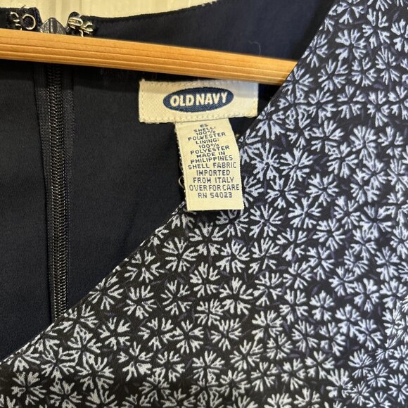 Vtg  Old Navy Dress 6  Midi Floral Dainty Blue‎ Flowy Shift Cottagecore 90s Y2k - Picture 7 of 9